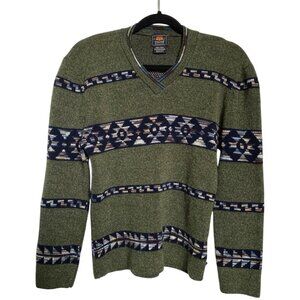 Vintage Route 66 Green Patterned Sweater